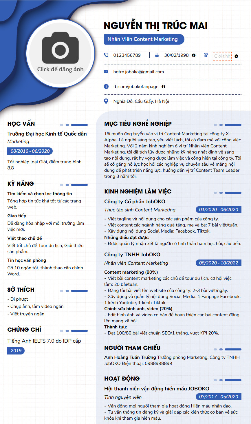 huong dan viet cv xin viec an tuong