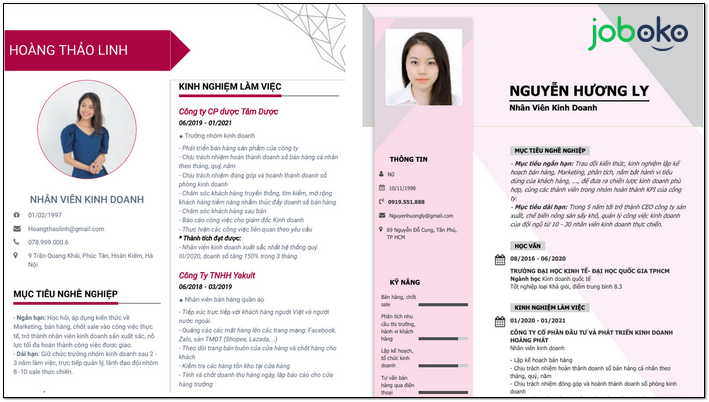 mau cv xin viec nhan vien kinh doanh