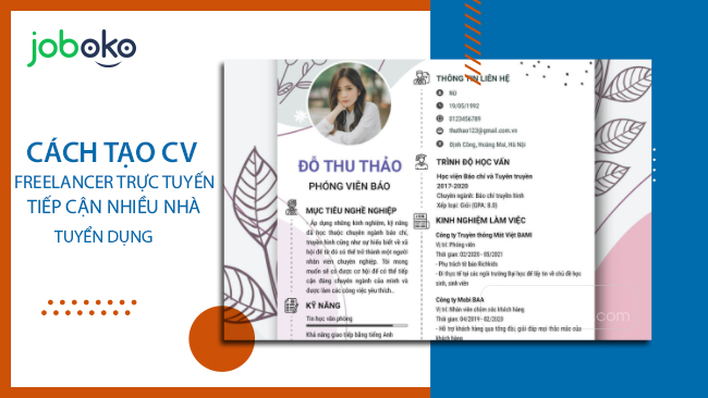 cach tao cv freelancer truc tuyen